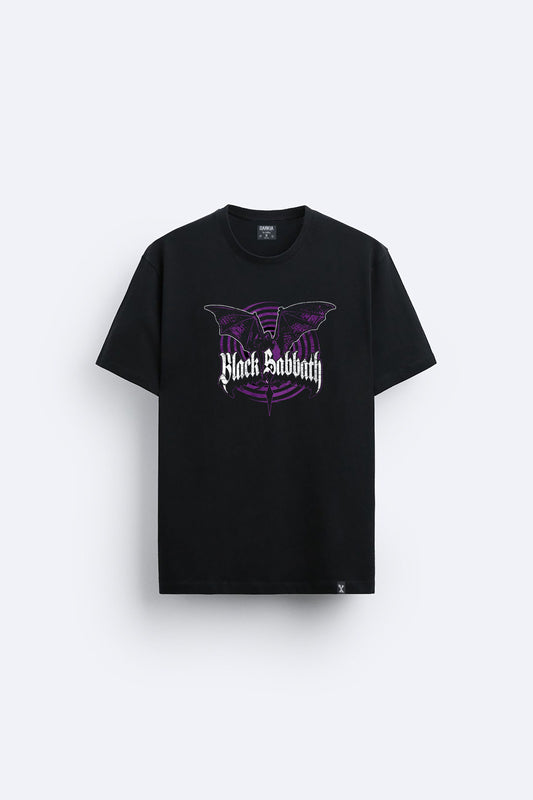 Black Sabbath baskılı regular tişört
