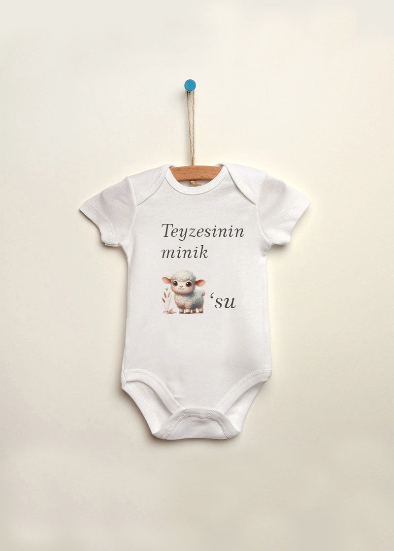 teyze baskılı bebek zıbın