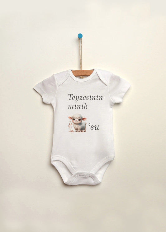teyze baskılı bebek zıbın