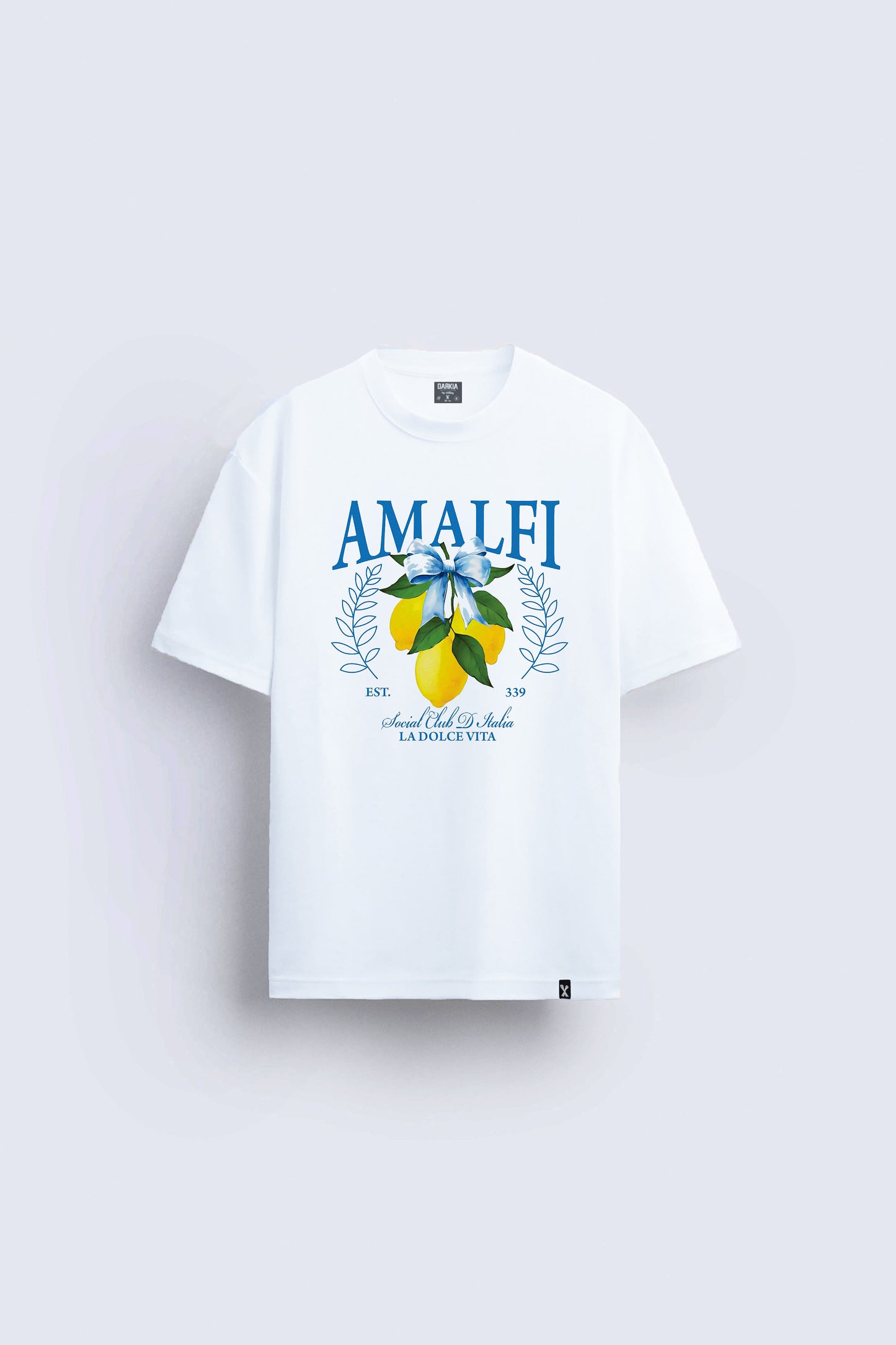 amalfi baskılı oversize beyaz tişört