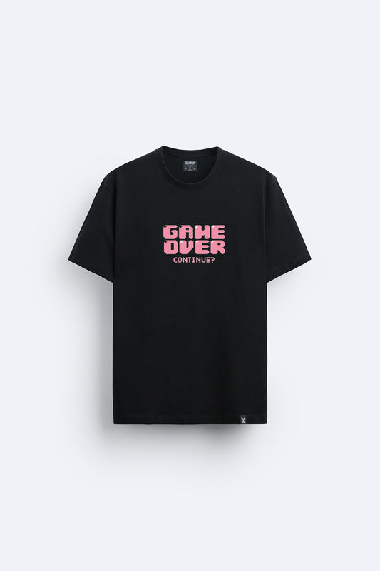 Game over baskılı regular tişört