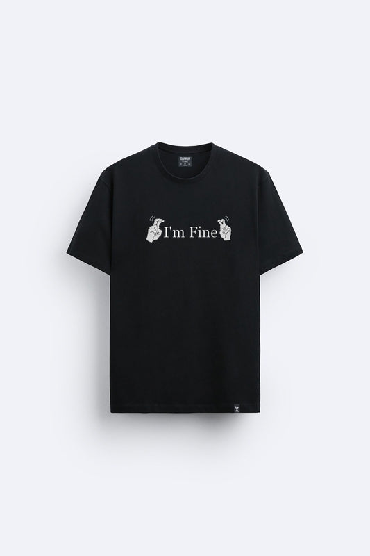 Minimal baskılı regular tişört