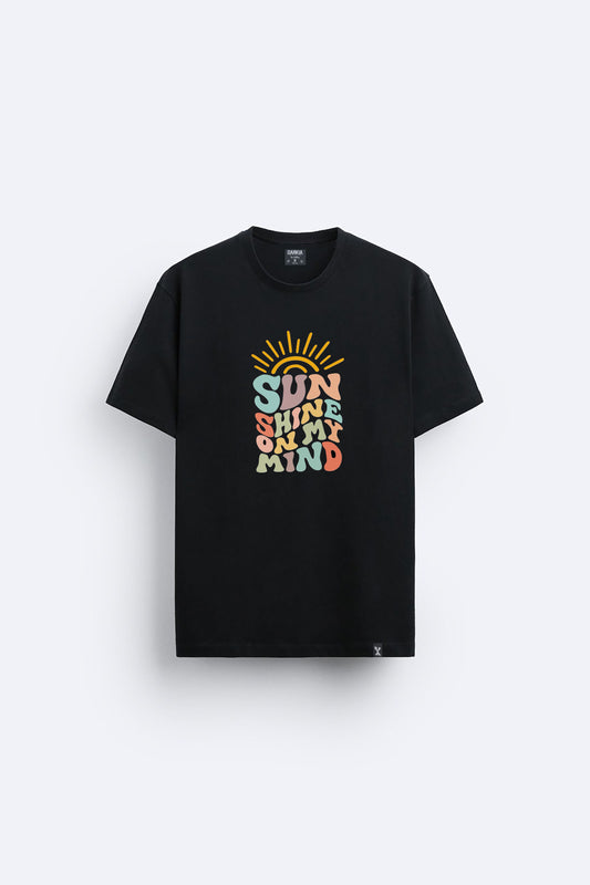 Minimal baskılı regular tişört