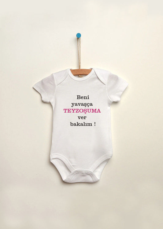 teyze baskılı bebek zıbın