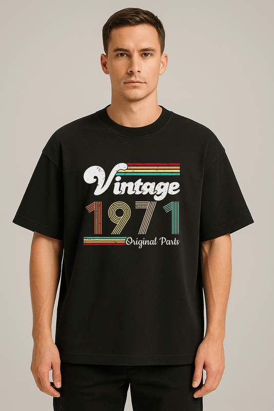 vintage baskılı oversize tişört