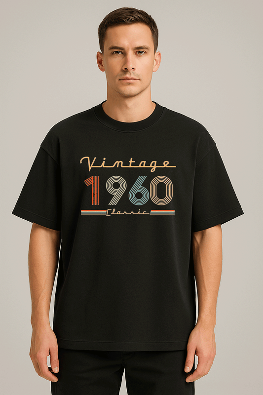 vintage baskılı oversize tişört