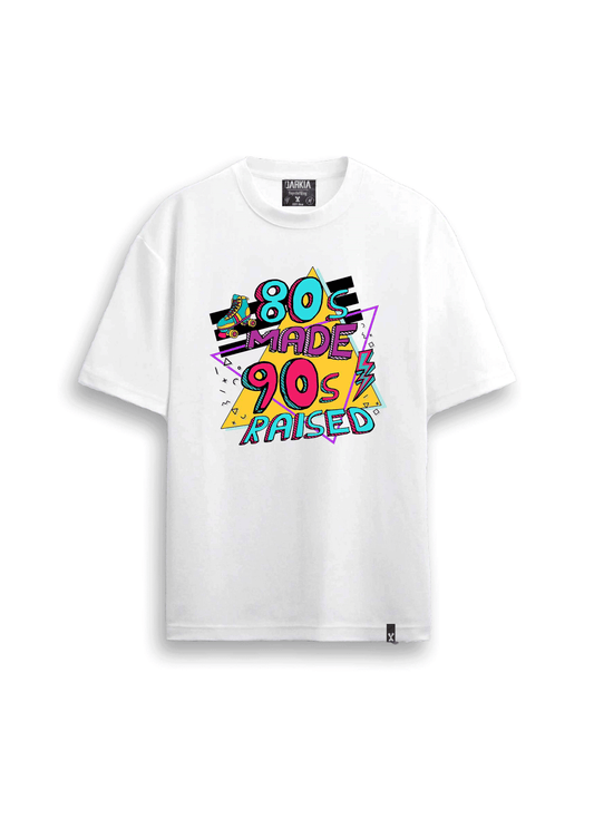 retro baskılı oversize tişört