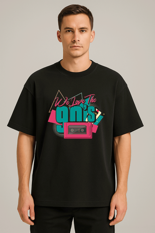vintage baskılı oversize tişört