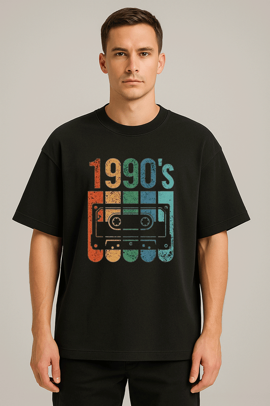 vintage baskılı oversize tişört