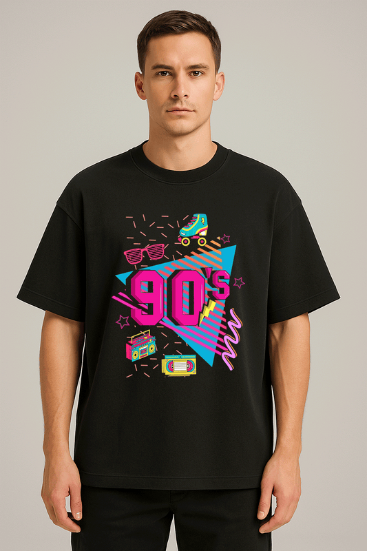 vintage baskılı oversize tişört